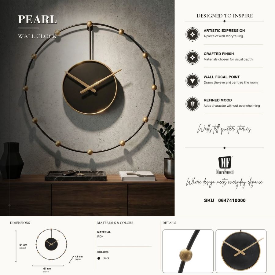 Mauro Ferretti Orologio da Muro Pearl Ø 61 x 4,5 cm