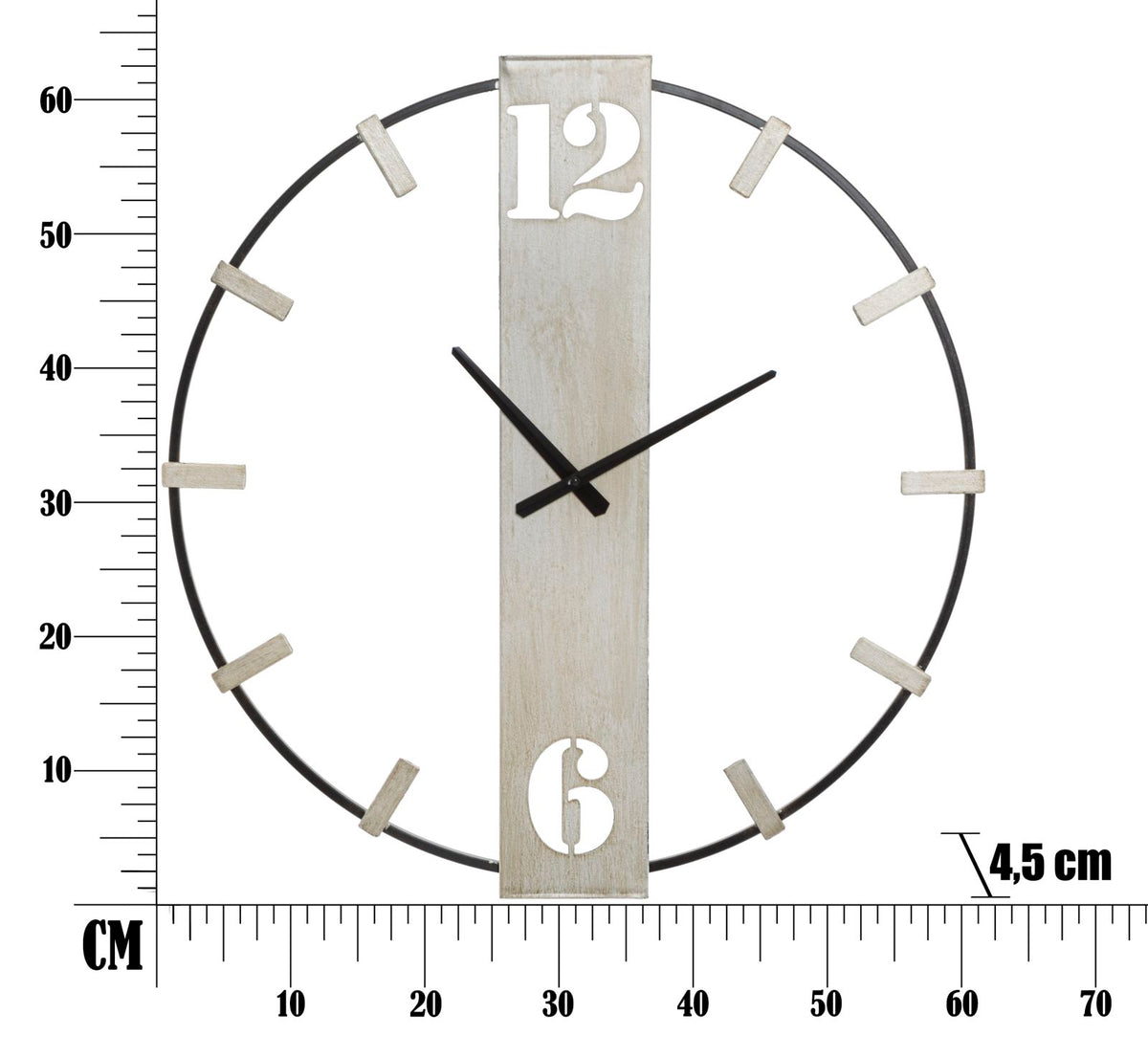 Mauro Ferretti Orologio da Muro Silvery 61 x 4,5 x 63 cm