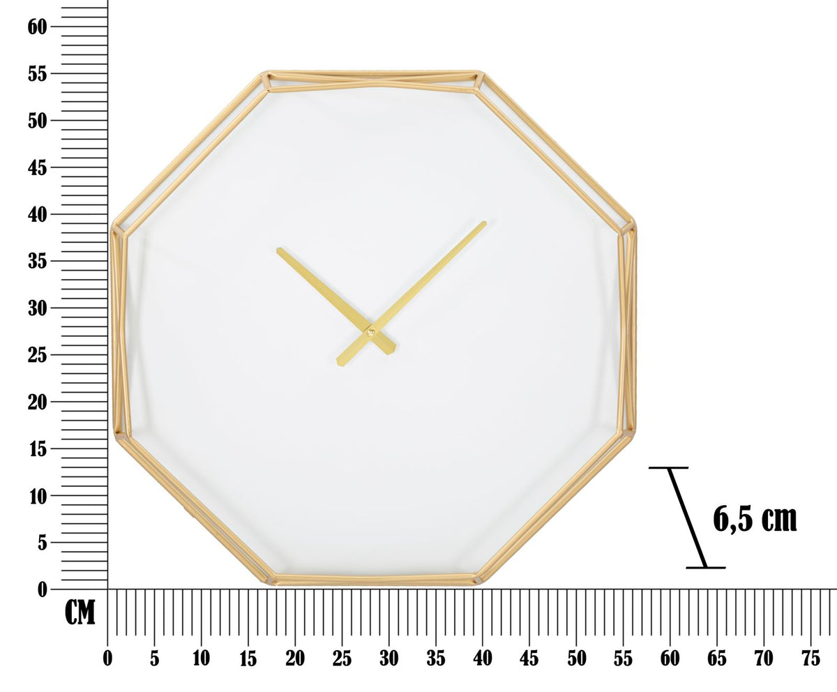 Mauro Ferretti Orologio da Muro Goldy Octagonal 56 x 6,5 x 56 cm