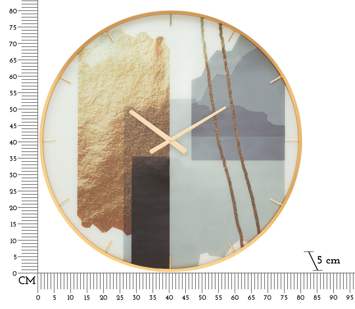 Mauro Ferretti Orologio Glass Motif Ø 80 x 5 cm