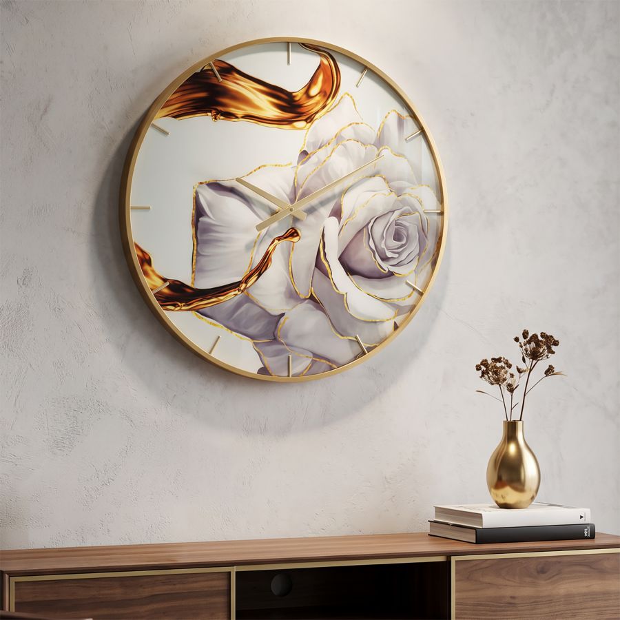 Mauro Ferretti Orologio Glass Rose Ø 60 x 5 cm