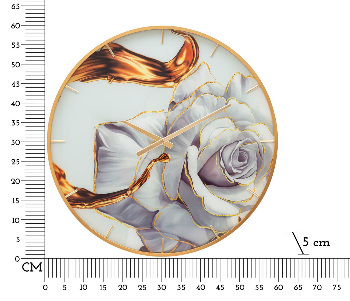 Mauro Ferretti Orologio Glass Rose Ø 60 x 5 cm