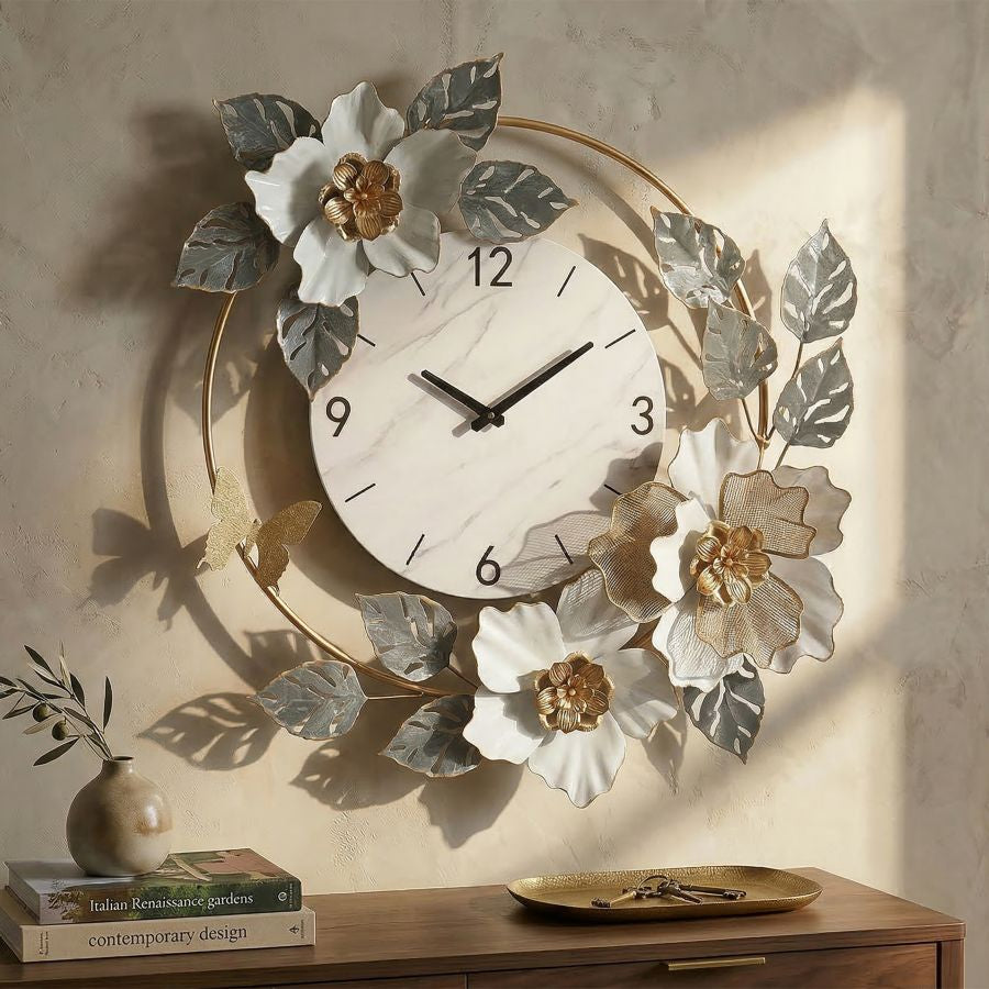 Mauro Ferretti Orologio da Muro Flowers 64 x 8 x 64 cm