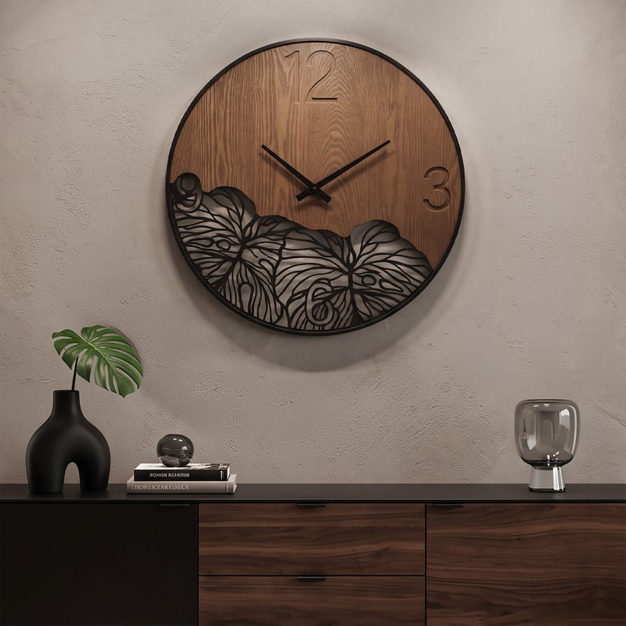 Mauro Ferretti Orologio da Muro Wood/leaf Ø 60 x 2 cm
