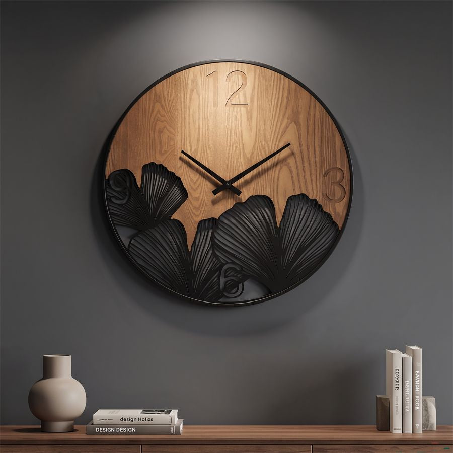 Mauro Ferretti Orologio da Muro Super Wood/leaf Ø 60 x 2 cm