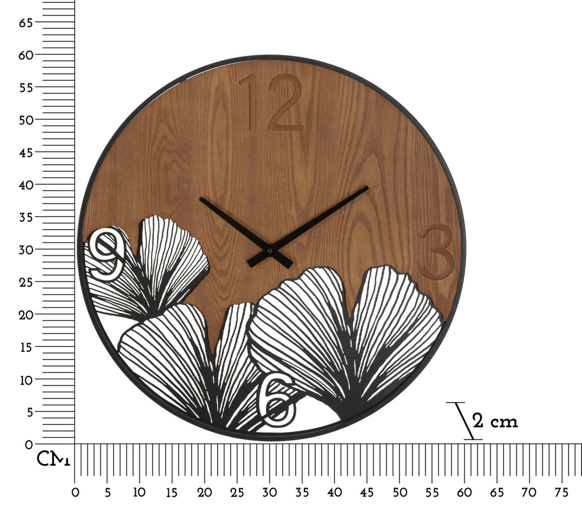 Mauro Ferretti Orologio da Muro Super Wood/leaf Ø 60 x 2 cm