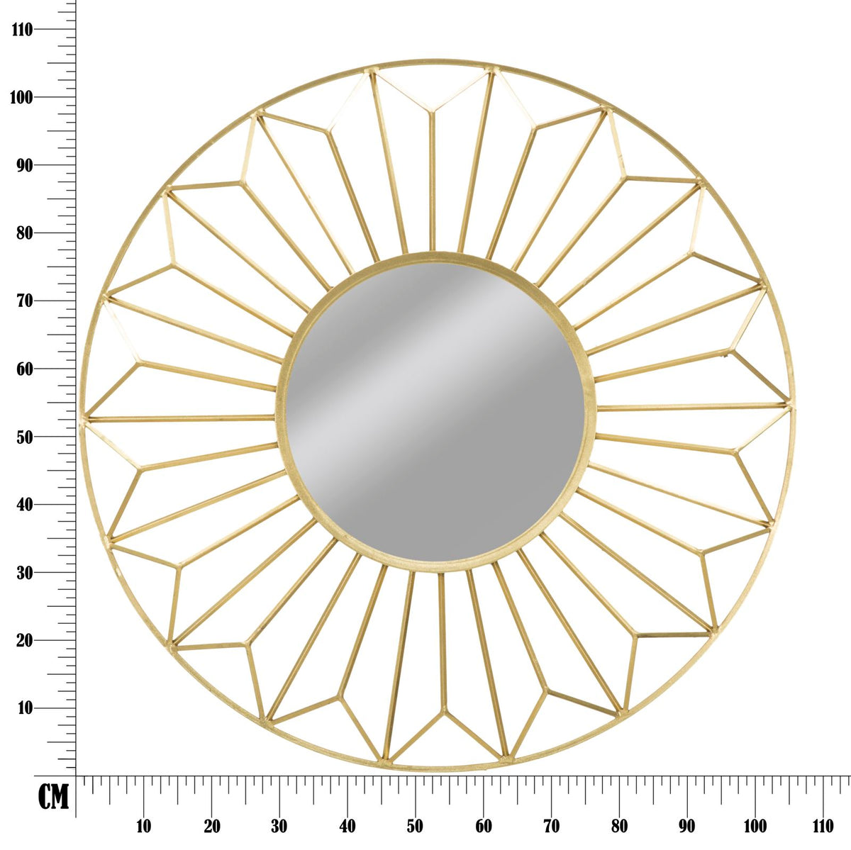 Mauro Ferretti Specchio Glam Ozih Ø 107 x 10 cm (misura Interna 43)