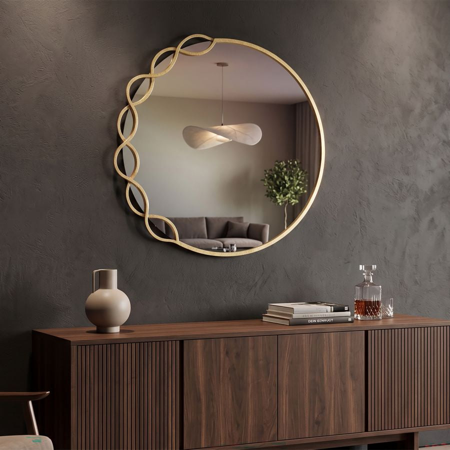 Mauro Ferretti Specchio Eleonor 73,5 x 2 x 72 cm (misura Specchio Ø 66)