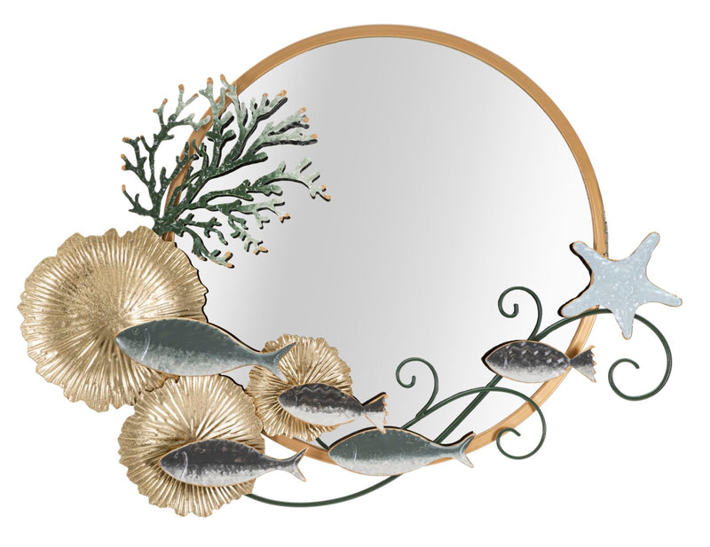 Mauro Ferretti Specchio da Muro Fish 88,9 x 7,6 x 65,4 cm