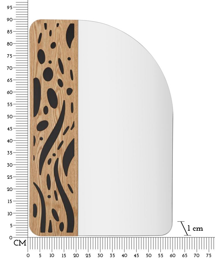 Specchio da muro terry cm 60x1x90 (misura specchio cm 40x90)