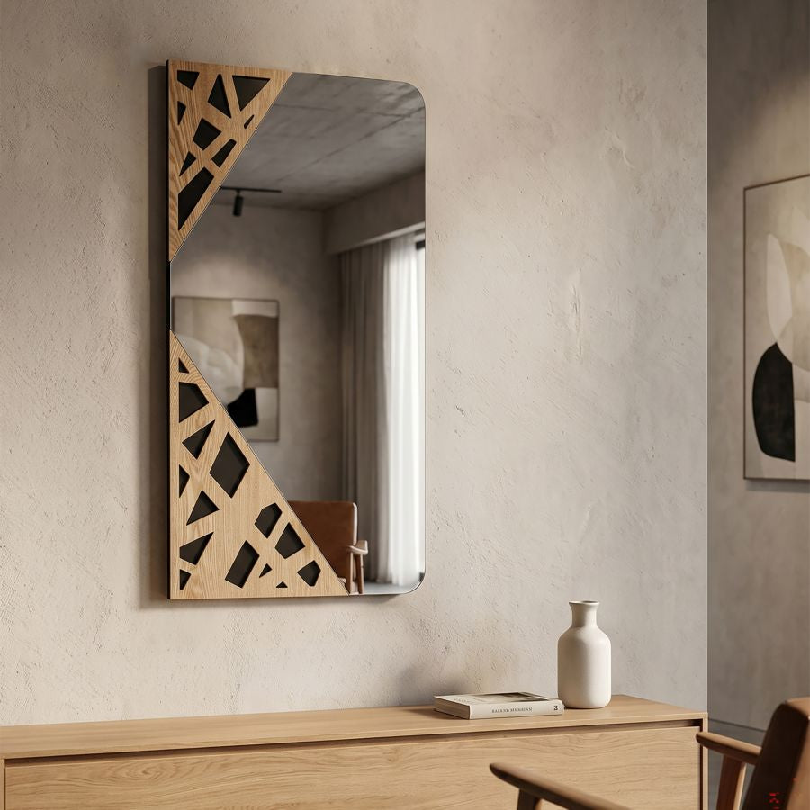 Mauro Ferretti Specchio da Muro Angle 50 x 1 x 90 cm (misura Specchio 50 x 90)