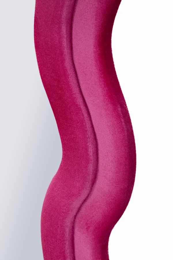 Specchio da muro miki velluto fuxia cm 60x4x160 (misura specchio cm 39x135)