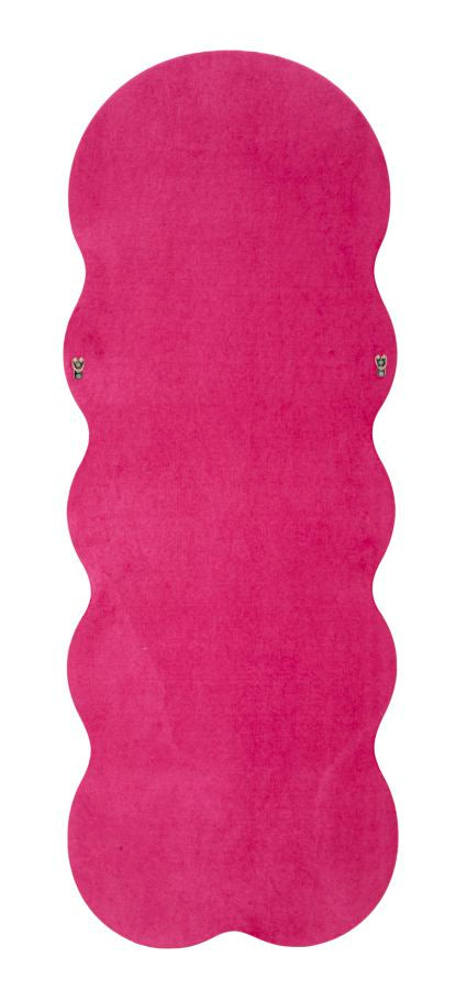 Specchio da muro miki velluto fuxia cm 60x4x160 (misura specchio cm 39x135)