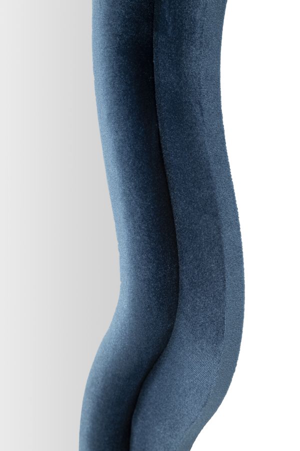 Mauro Ferretti Specchio da Muro Emily Velluto Blu 60 x 6 x 160 cm (misura Specchio 42 x 144)