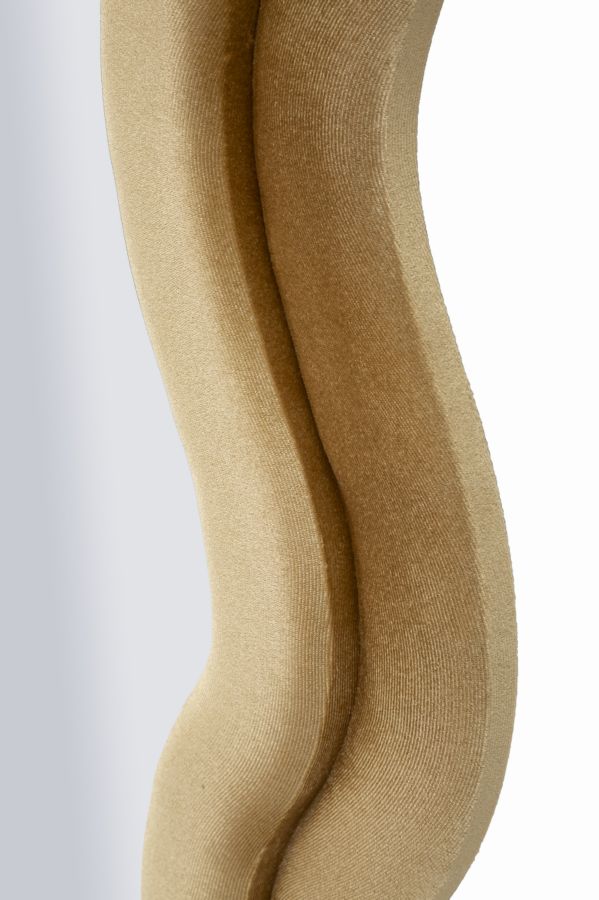 Specchio da muro emily velluto oro cm 60x6x160 (misura specchio cm 42x144)