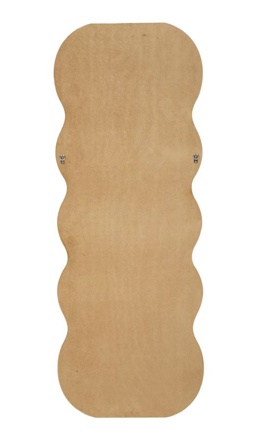 Specchio da muro emily velluto oro cm 60x6x160 (misura specchio cm 42x144)