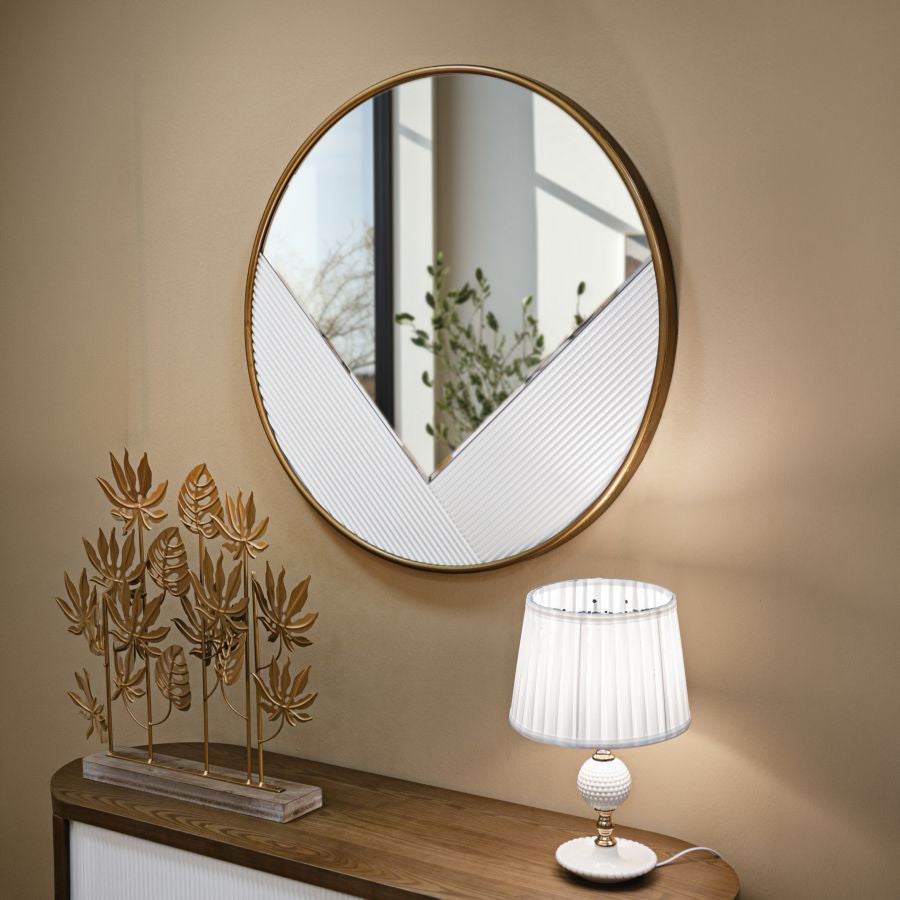 Specchio da muro tolosa cm ø 80x4 (misura specchio cm 73x64)