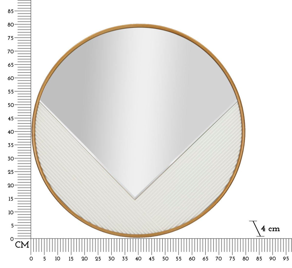 Specchio da muro tolosa cm ø 80x4 (misura specchio cm 73x64)