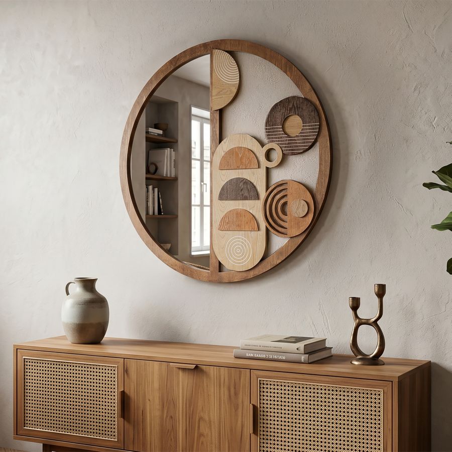 Specchio da muro block cm ø 80x3