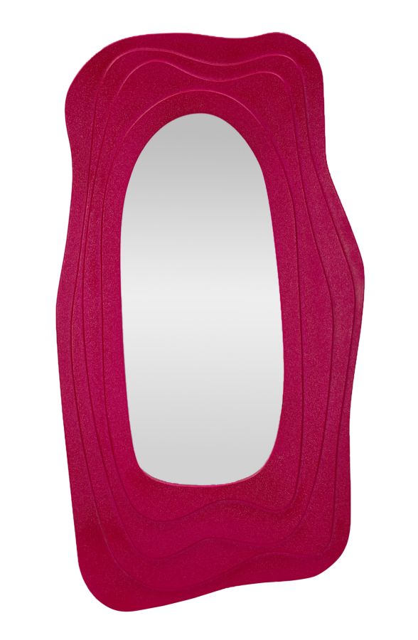 Specchio da muro dafne fuxia cm 90x4x165 (misura specchio cm 46x107)