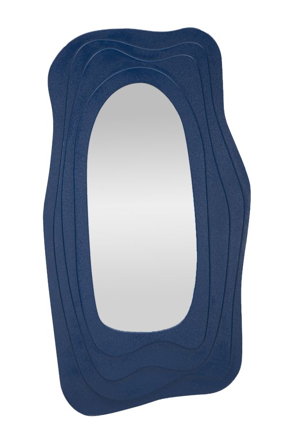 Specchio da muro dafne blu cm 90x4x165cm (misura specchio cm 46x107)