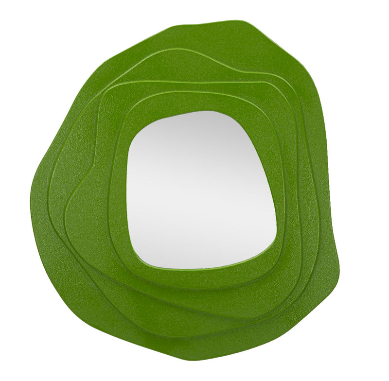 Specchio da muro dalia verde cm 90x4x97 (misura specchio cm 43x45)