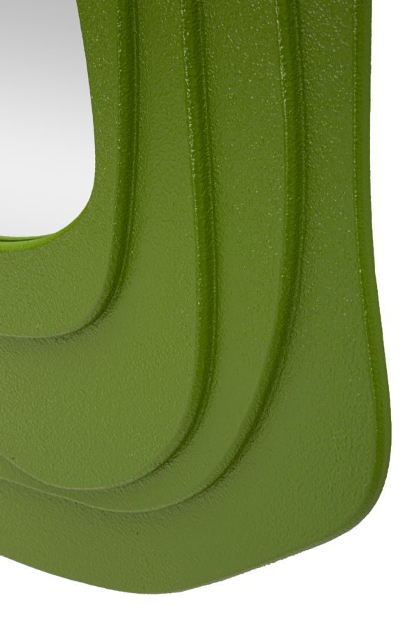 Specchio da muro dalia verde cm 90x4x97 (misura specchio cm 43x45)