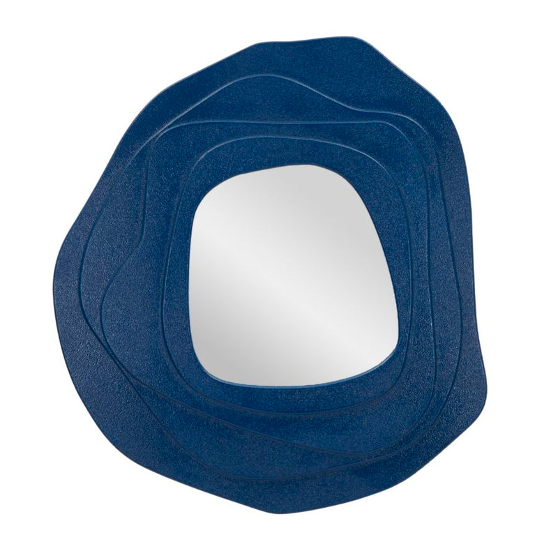 Specchio da muro dalia blu cm 90x4x97 (misura specchio cm 43x45)