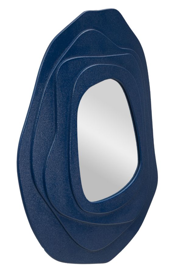 Specchio da muro dalia blu cm 90x4x97 (misura specchio cm 43x45)
