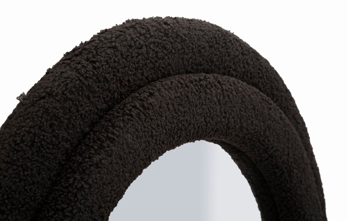 Specchio da muro teddy nero cm 60x4x160 (misura specchio cm 39x137)
