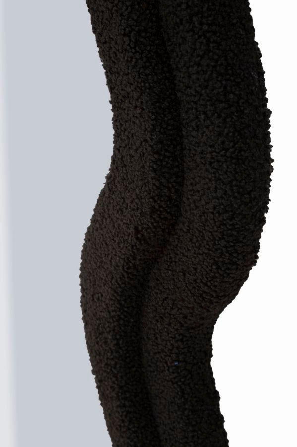 Specchio da muro teddy nero cm 60x4x160 (misura specchio cm 39x137)