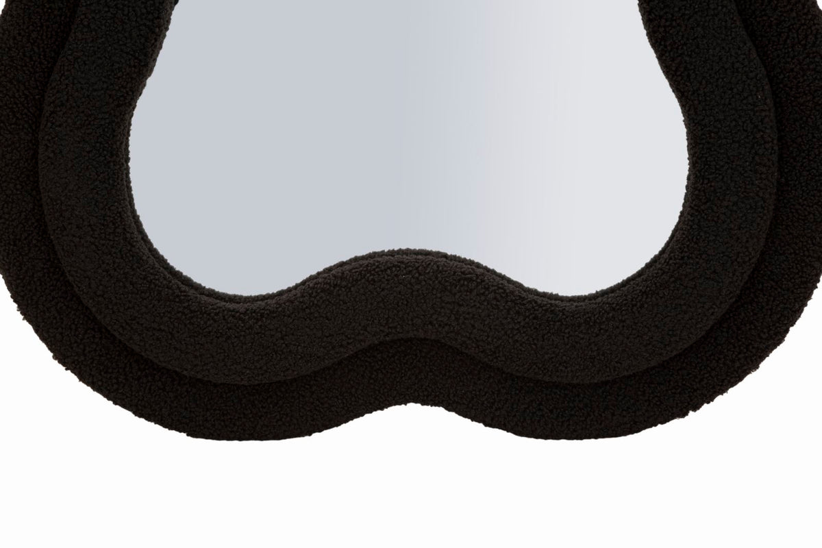 Specchio da muro teddy nero cm 60x4x160 (misura specchio cm 39x137)