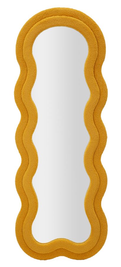 Specchio da muro teddy senape cm 60x4x160 (misura specchio cm 39x137)