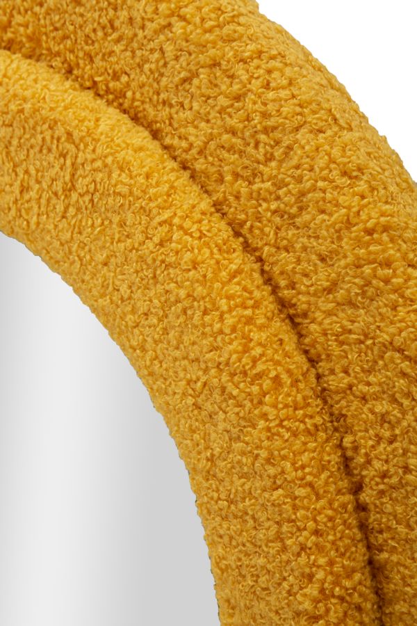 Specchio da muro teddy senape cm 60x4x160 (misura specchio cm 39x137)