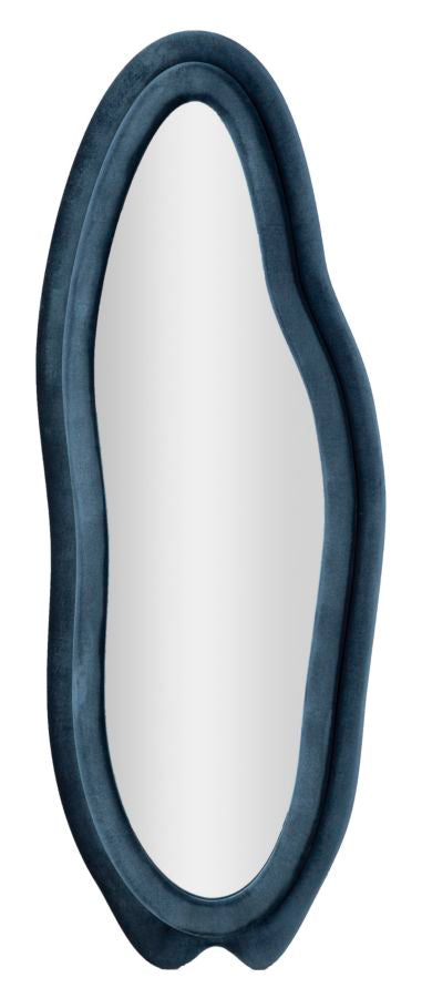 Specchio da muro chanele blu cm 60x4x160 (misura specchio cm 39x137)