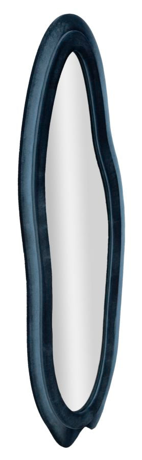 Specchio da muro chanele blu cm 60x4x160 (misura specchio cm 39x137)