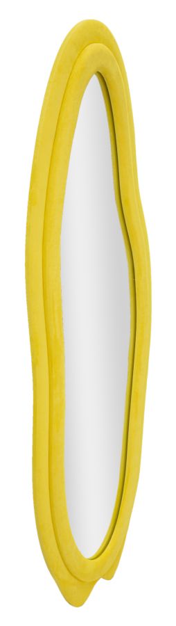 Specchio da muro chanele giallo cm 60x4x160 (misura specchio cm 38x137)