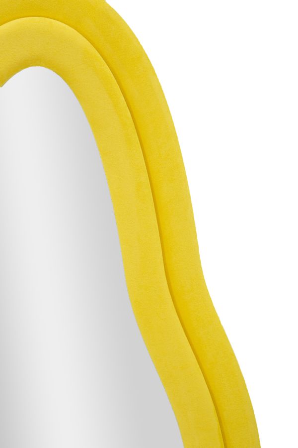 Specchio da muro chanele giallo cm 60x4x160 (misura specchio cm 38x137)