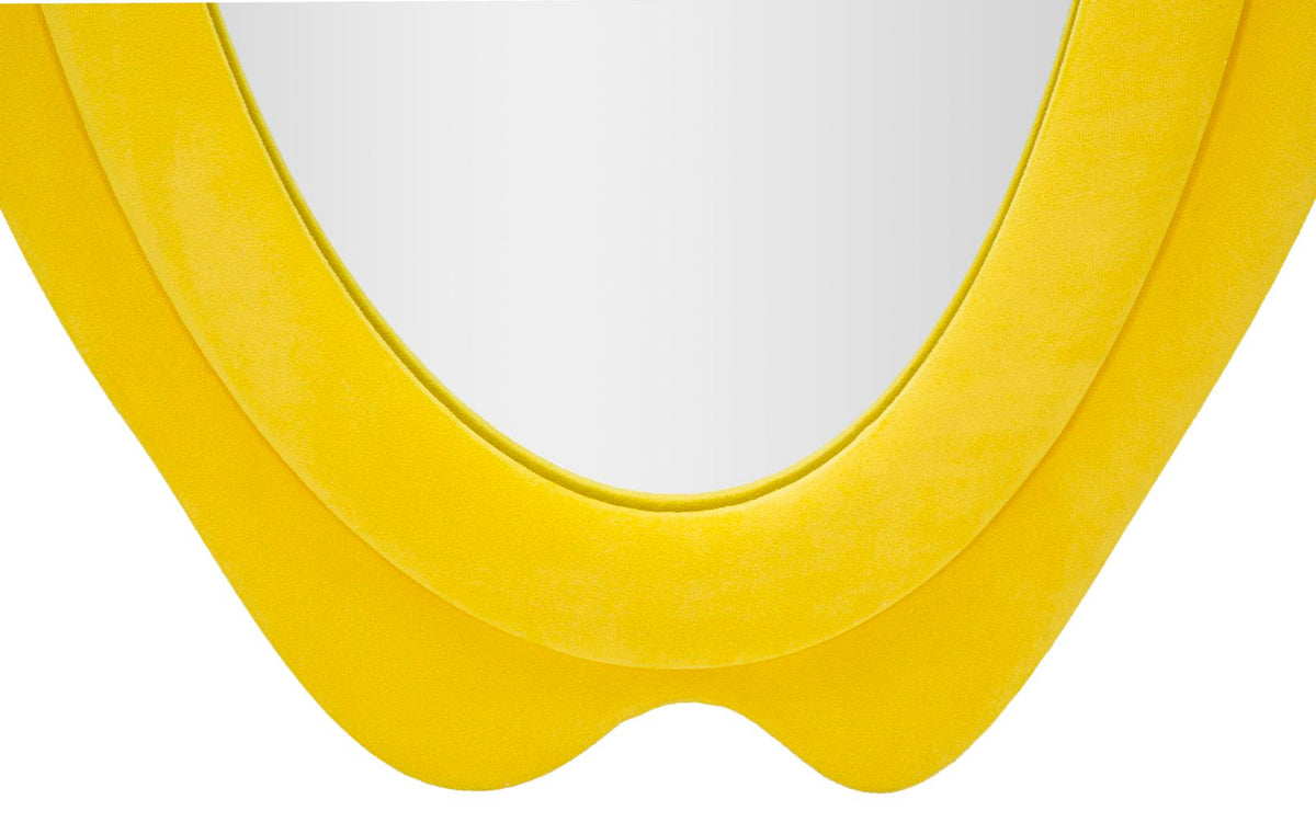 Specchio da muro chanele giallo cm 60x4x160 (misura specchio cm 38x137)