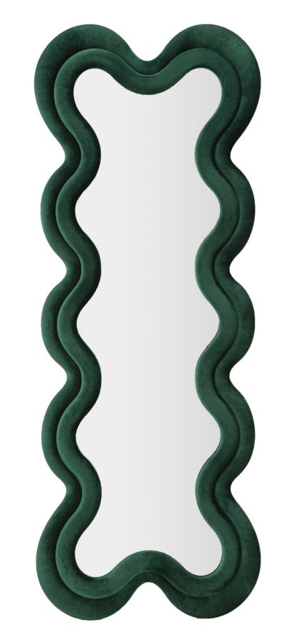 Specchio da muro monica verde cm 58x4x160 (misura specchio cm 39x124)