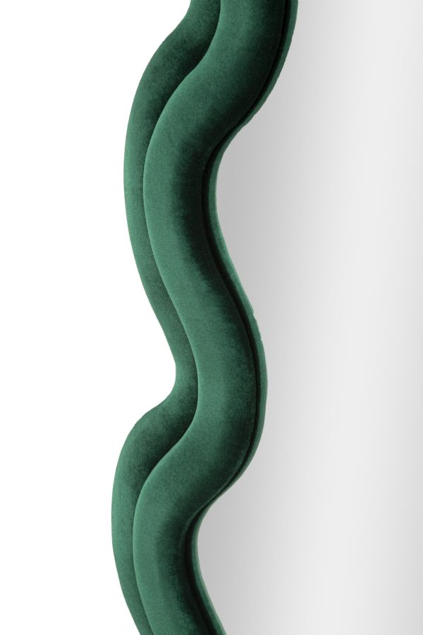 Specchio da muro monica verde cm 58x4x160 (misura specchio cm 39x124)