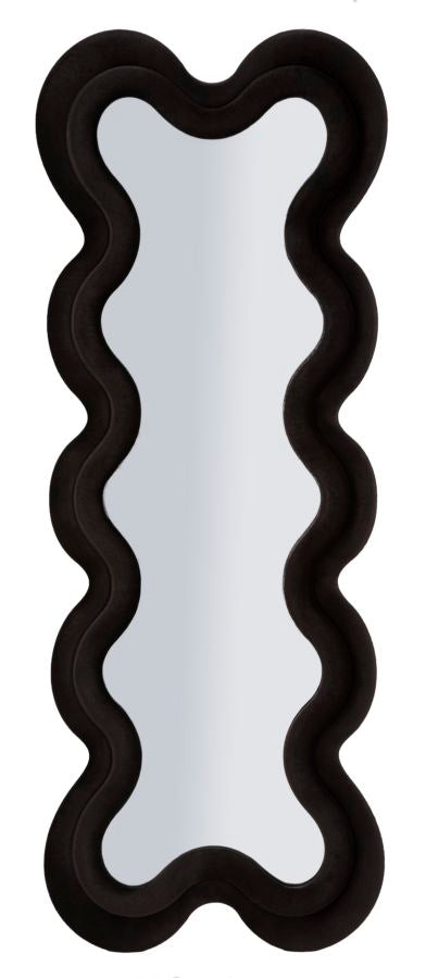 Specchio da muro monica nero cm 58x4x160 (misura specchio cm 39x124)
