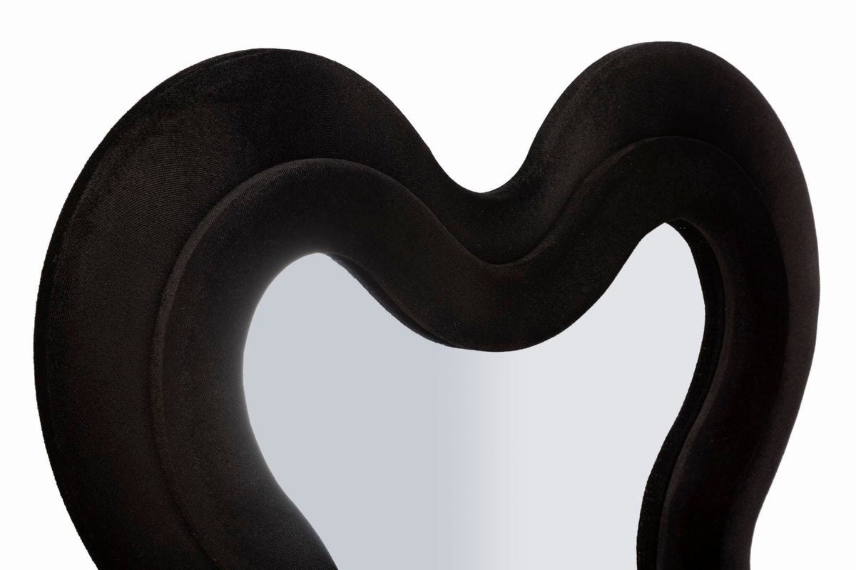 Specchio da muro monica nero cm 58x4x160 (misura specchio cm 39x124)