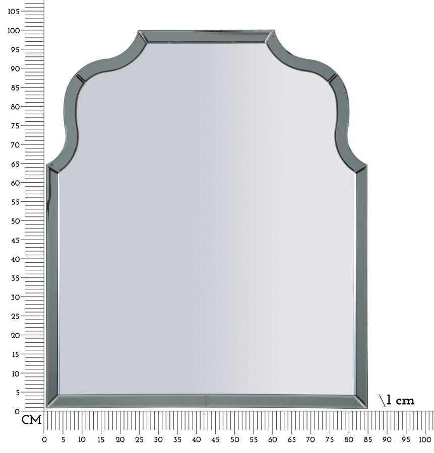 Specchio da muro ankara grigio cm 85x1x100 (misura specchio cm 78x93)