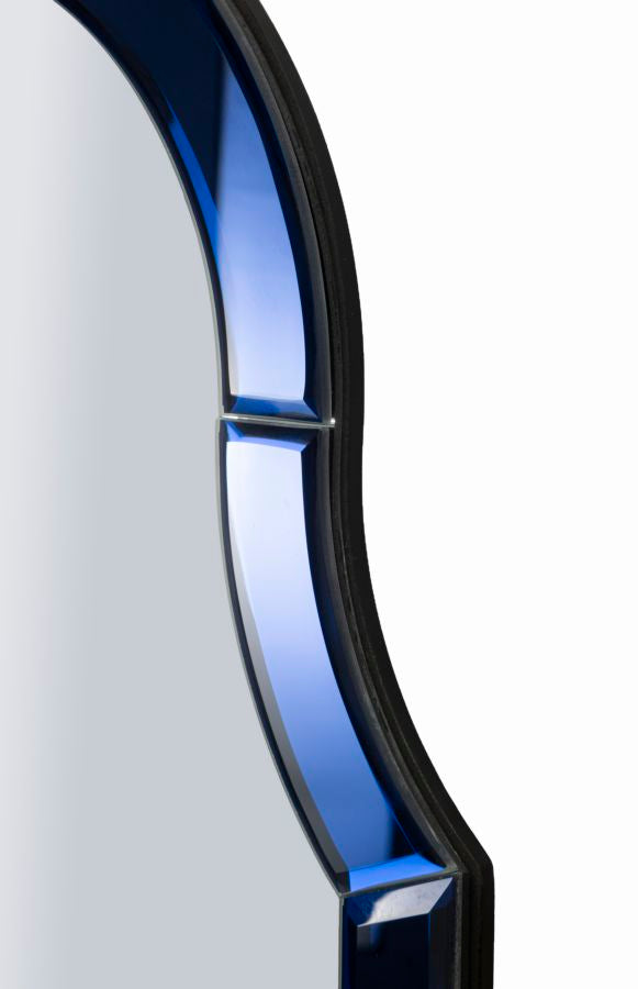Specchio da muro tangeri blu cm 62x1x100 (misura specchio cm 55x94)