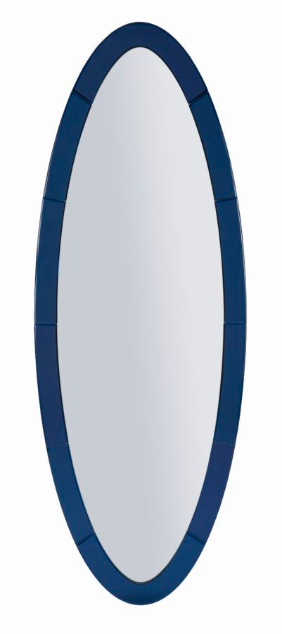 Specchio da muro amman blu cm 55x2x150 (misura specchio cm 42,5x137,5)