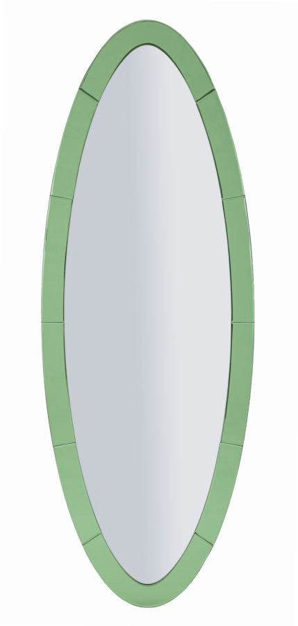 Specchio da muro amman verde cm 55x2x150 (misura specchio cm 42,5x137,5)