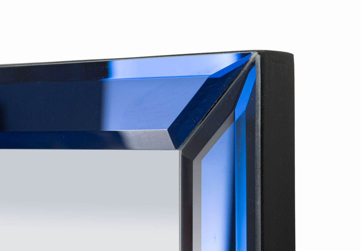 Specchio da muro riyad blu cm 55x2x150 (misura specchio cm 49x143,5)
