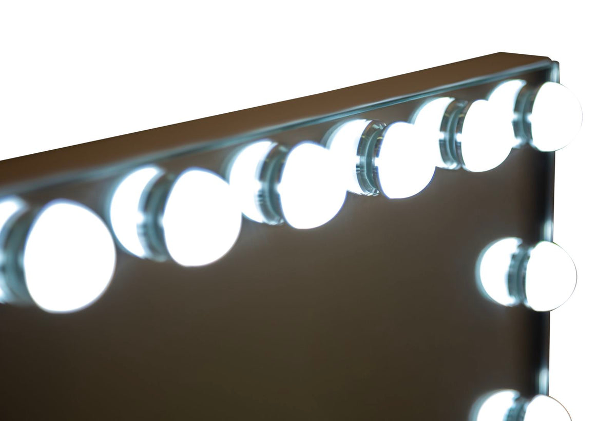 Specchio da tavolo hollywood cm 55x14x43 (spec.rot. cm ø 9) (3tonalita' di luce)