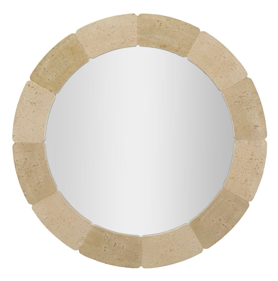 Specchio da muro stones cm ø 90x2,5 (temperato mis. int. ø cm 67)